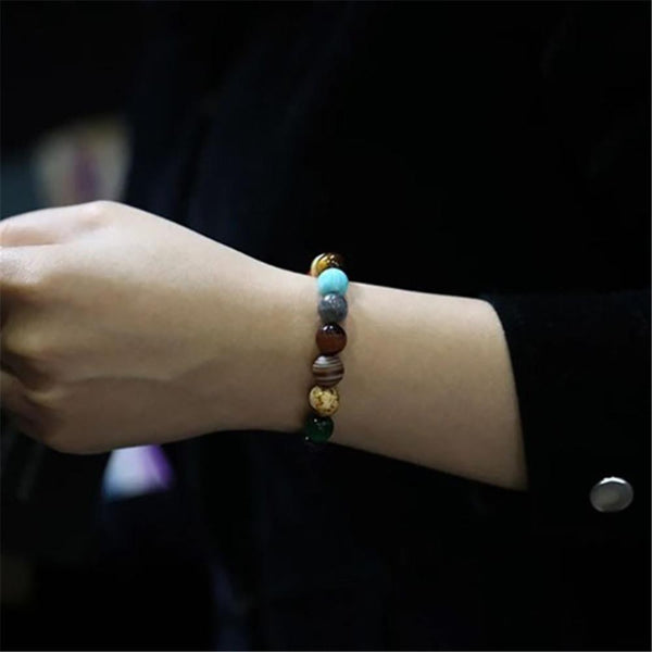Eight Planets Bead Bracelet Natural Stone - tuttostyle4u