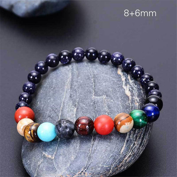 Eight Planets Bead Bracelet Natural Stone - tuttostyle4u