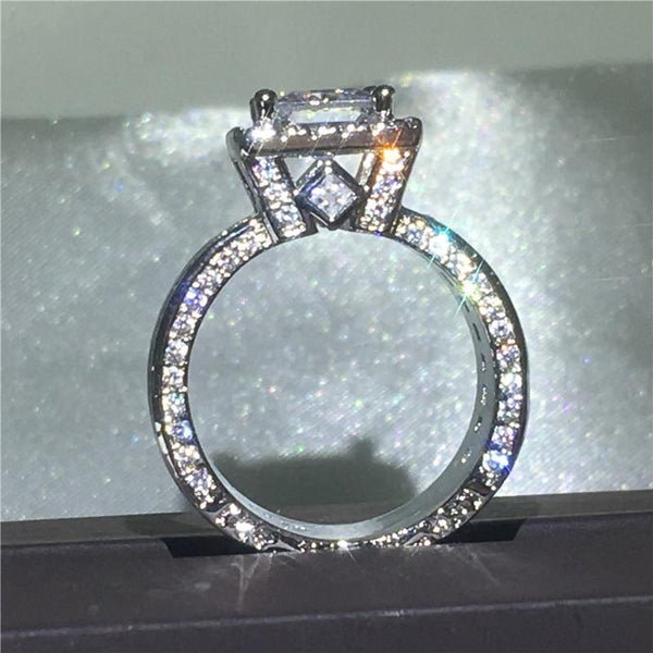 Engagement Ring 925 sterling Silver Princess Gift - tuttostyle4u