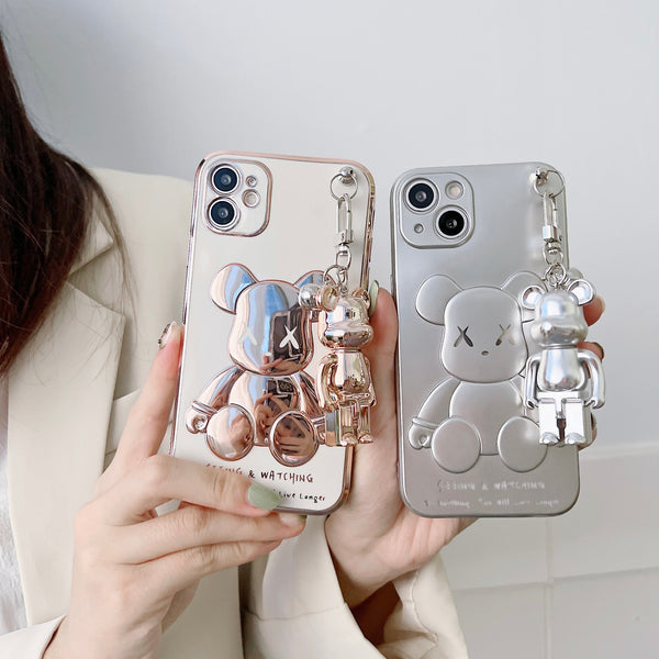 3D Bear Chain Phone Case for iPhones - tuttostyle4u