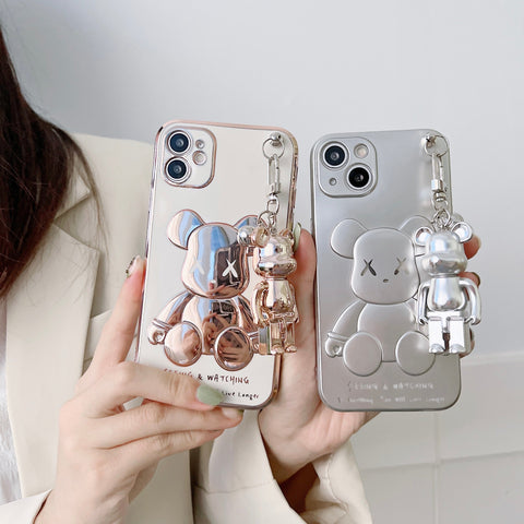 3D Bear Chain Phone Case for iPhones - tuttostyle4u