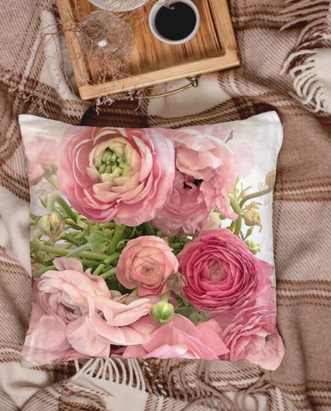Flower Print Cushion Cover Without Filler - tuttostyle4u