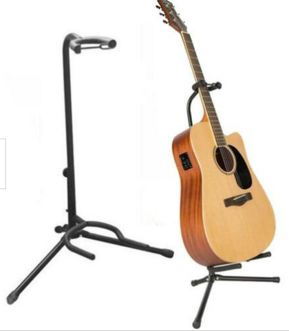 Tubular Guitar Stand Holder Black - tuttostyle4u