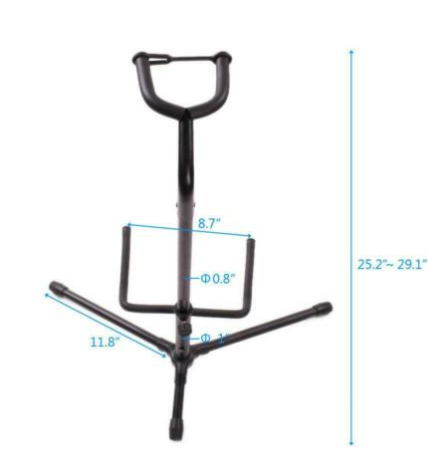Tubular Guitar Stand Holder Black - tuttostyle4u