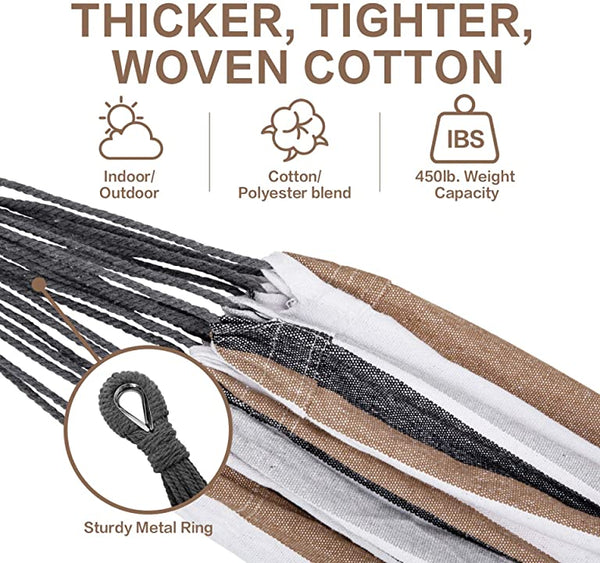 Portable Hammock with Stand for 2 person with Carrying case Outdoor Patio Use - tuttostyle4u