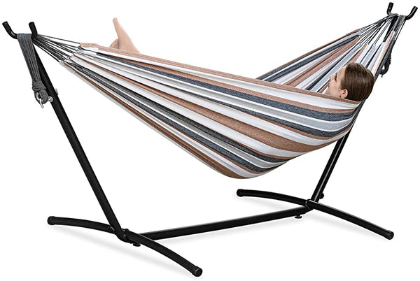 Portable Hammock with Stand for 2 person with Carrying case Outdoor Patio Use - tuttostyle4u