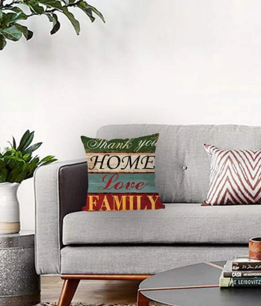 Home Graphic Cushion Cover Without Filler - tuttostyle4u