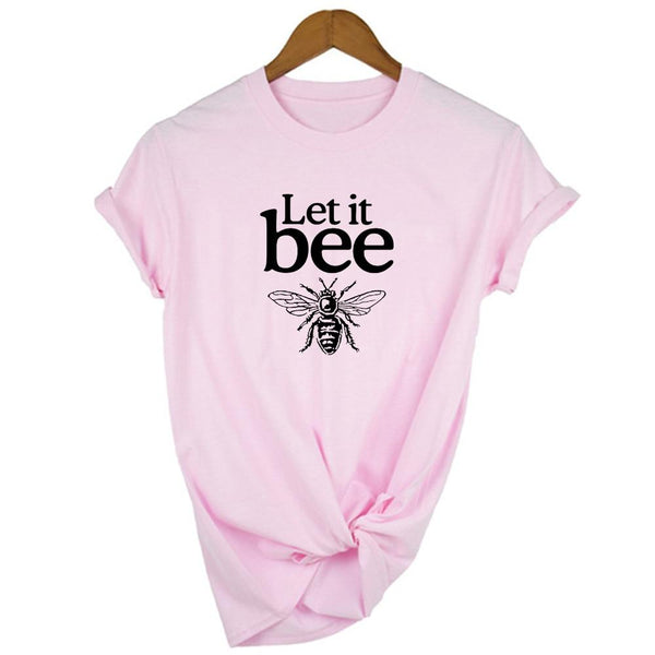 Honeybee Women T-shirt Let it Bee Graphic Short Sleeve Shirts - tuttostyle4u