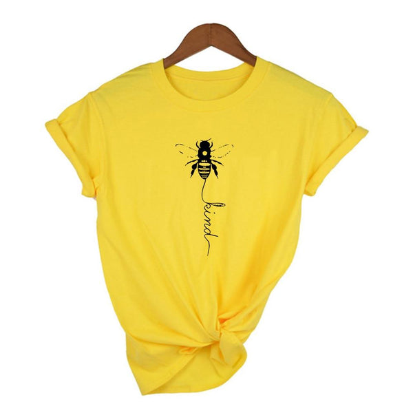 Honeybee Women T-shirt Let it Bee Graphic Short Sleeve Shirts - tuttostyle4u