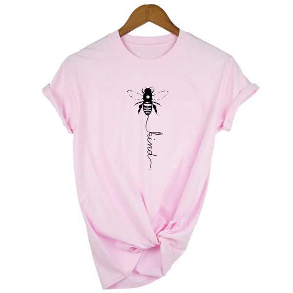 Honeybee Women T-shirt Let it Bee Graphic Short Sleeve Shirts - tuttostyle4u
