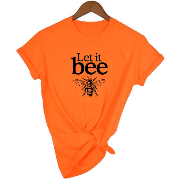 Honeybee Women T-shirt Let it Bee Graphic Short Sleeve Shirts - tuttostyle4u
