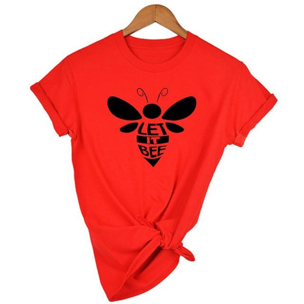 Honeybee Women T-shirt Let it Bee Graphic Short Sleeve Shirts - tuttostyle4u
