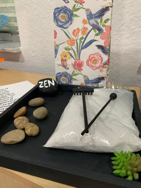 Spiritual Buddha Zen Garden Kit Decoration Sand Meditation Peaceful Relax handmade - tuttostyle4u