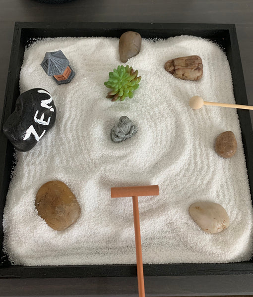 Spiritual Buddha Zen Garden Kit Decoration Sand Meditation Peaceful Relax handmade - tuttostyle4u