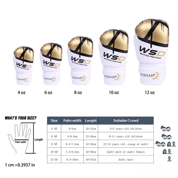 Kick Boxing Gloves for Men / Women PU Karate Muay Thai Free Fight Training - tuttostyle4u
