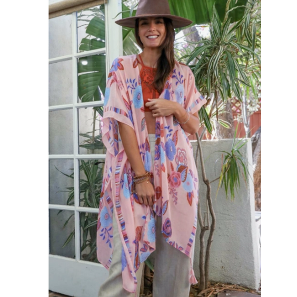 Kimono Wallflower Bloom  with Tassels - tuttostyle4u