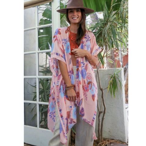 Kimono Wallflower Bloom  with Tassels - tuttostyle4u