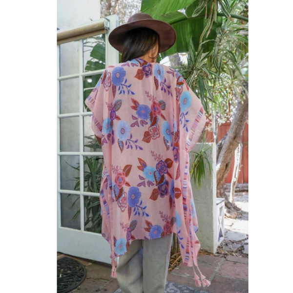 Kimono Wallflower Bloom  with Tassels - tuttostyle4u