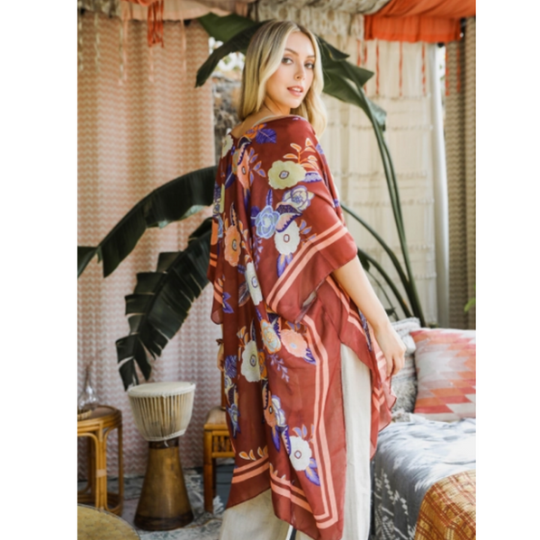 Kimono Wallflower Bloom  with Tassels - tuttostyle4u
