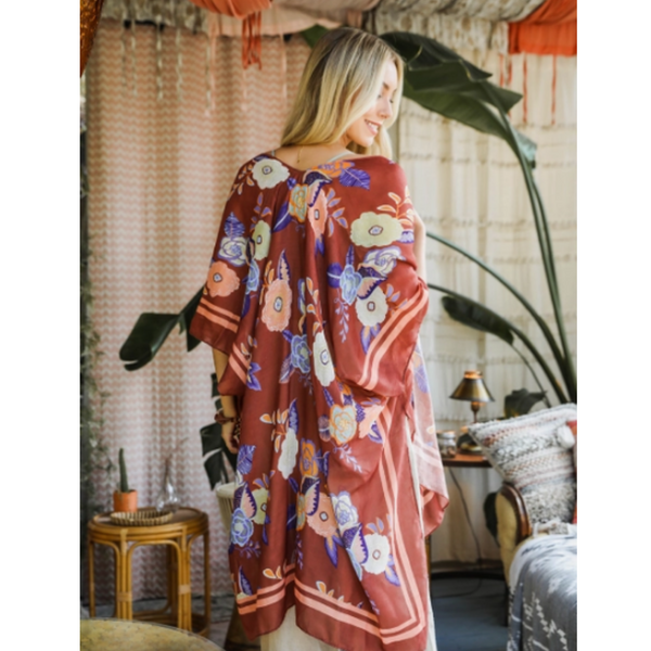 Kimono Wallflower Bloom  with Tassels - tuttostyle4u