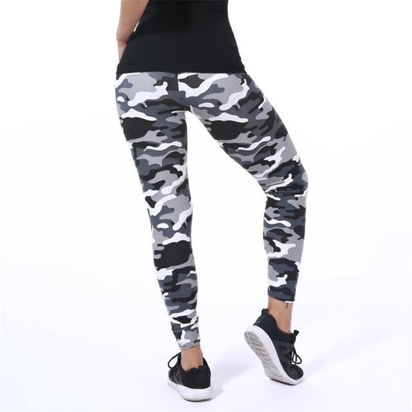 Ladies High Quality Leggings High Elastic Skinny Camouflage - tuttostyle4u