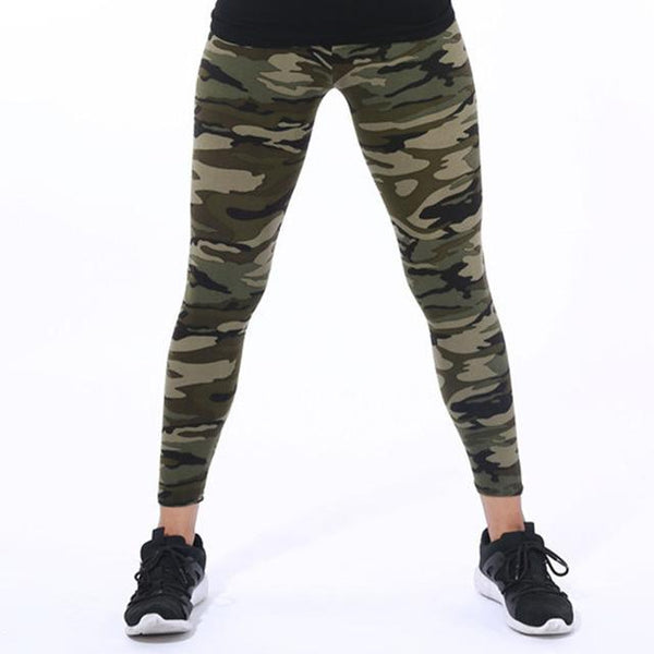 Ladies High Quality Leggings High Elastic Skinny Camouflage - tuttostyle4u
