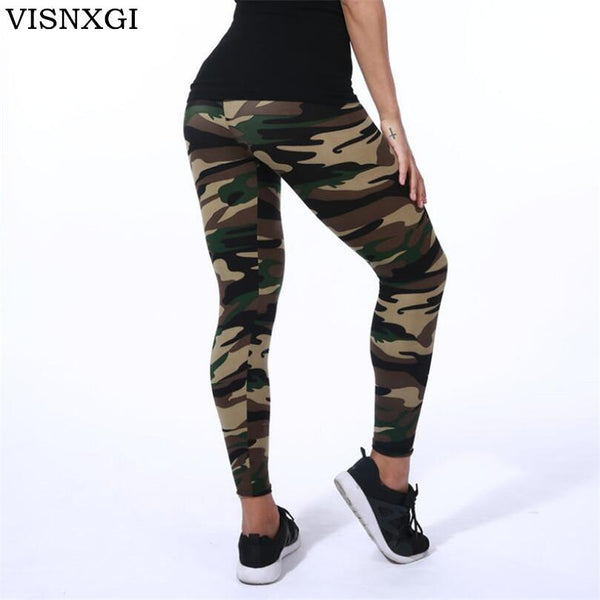 Ladies High Quality Leggings High Elastic Skinny Camouflage - tuttostyle4u