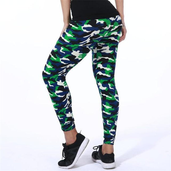 Ladies High Quality Leggings High Elastic Skinny Camouflage - tuttostyle4u