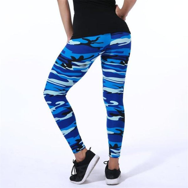 Ladies High Quality Leggings High Elastic Skinny Camouflage - tuttostyle4u