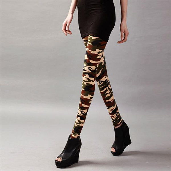 Ladies High Quality Leggings High Elastic Skinny Camouflage - tuttostyle4u