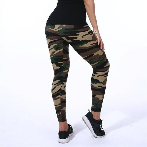 Ladies High Quality Leggings High Elastic Skinny Camouflage - tuttostyle4u