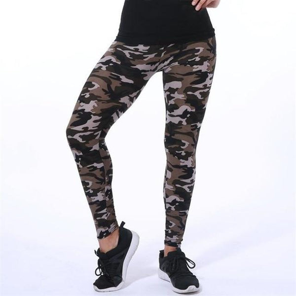 Ladies High Quality Leggings High Elastic Skinny Camouflage - tuttostyle4u