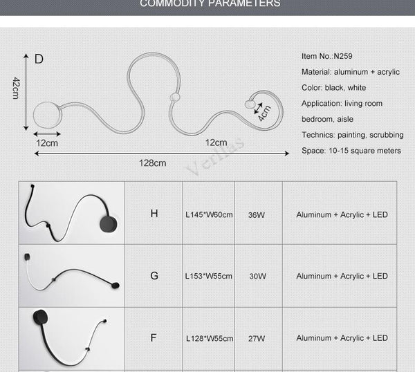 Modern Design LED light Wall Decoration - tuttostyle4u
