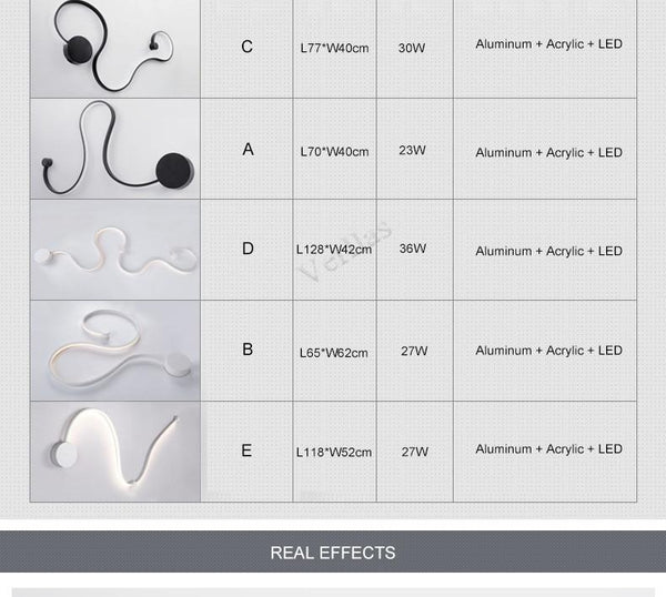 Modern Design LED light Wall Decoration - tuttostyle4u