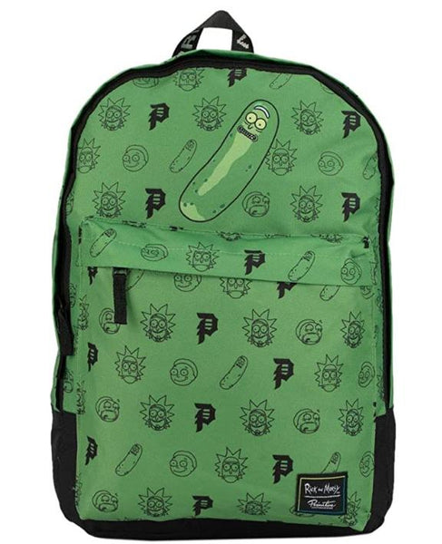 Primitive Skate x Rick & Morty Men's Pickle Rick Backpack Bag Green - tuttostyle4u