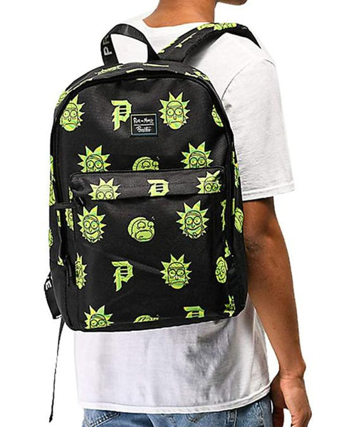 Primitive Skate x Rick & Morty Men's RnM Backpack Black - tuttostyle4u