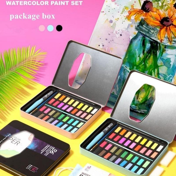 Professional Solid Watercolor Paint Set 36 Colors Art Set - tuttostyle4u