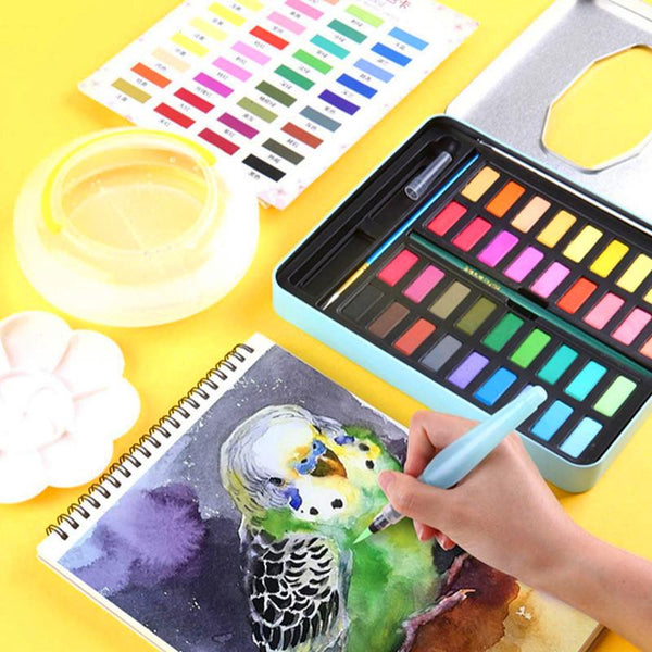 Professional Solid Watercolor Paint Set 36 Colors Art Set - tuttostyle4u