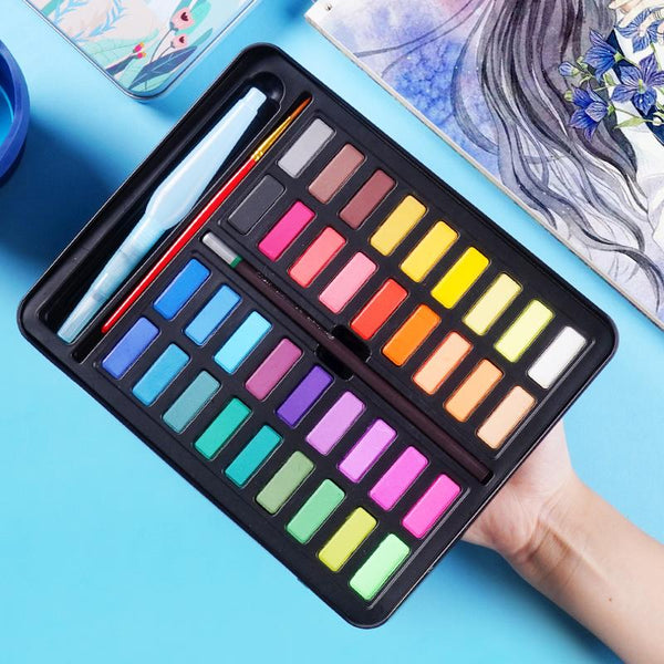 Professional Solid Watercolor Paint Set 36 Colors Art Set - tuttostyle4u