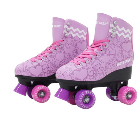 SKATE GEAR Graphic Quad Roller Skate - Cool Purple - tuttostyle4u