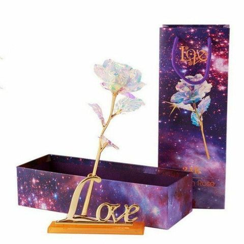 Romantic Galaxy Rose with Love Base Stand - tuttostyle4u