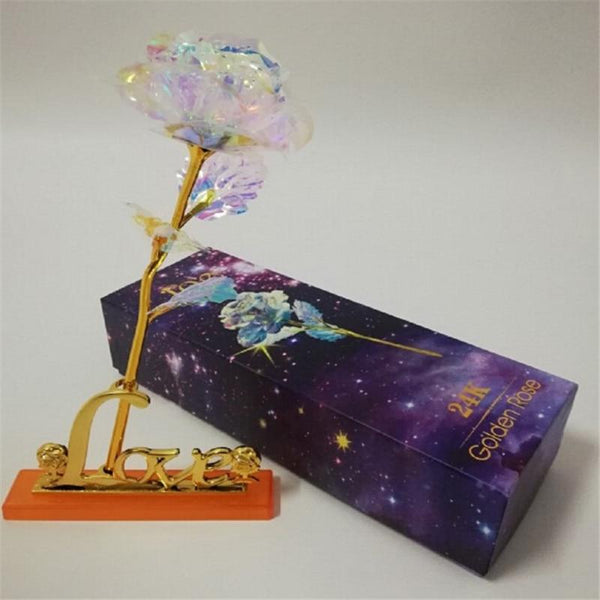 Romantic Galaxy Rose with Love Base Stand - tuttostyle4u