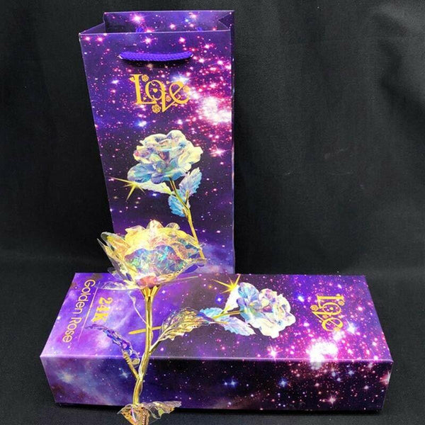 Romantic Galaxy Rose with Love Base Stand - tuttostyle4u