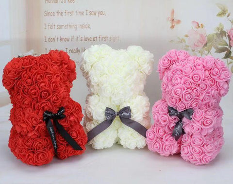 Rose Teddy Bear 25 Cm - tuttostyle4u
