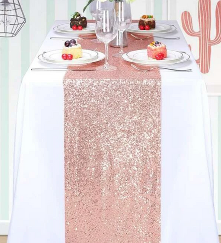 Party Glitter Table Runner Rose Gold - tuttostyle4u