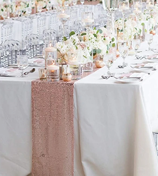 Party Glitter Table Runner Rose Gold - tuttostyle4u