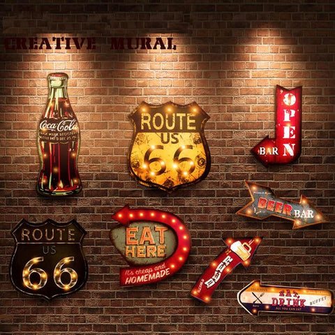 Signs Decorative Vintage LED Light Neon / Metal Signs - tuttostyle4u