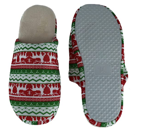 Men's Nordic Pattern Christmas Holiday Slippers - tuttostyle4u