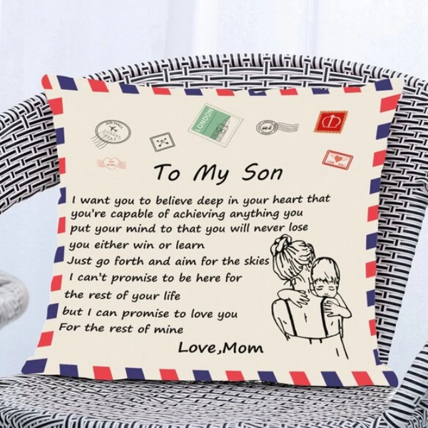 To my Son Cushion Cover Without Filler - tuttostyle4u