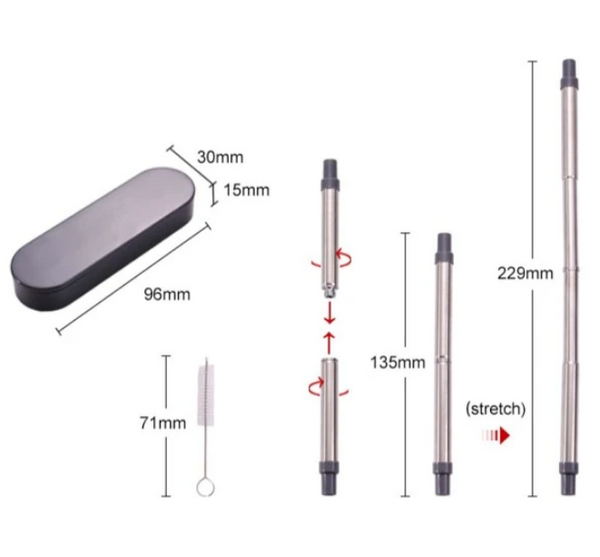 Random Straw & Brush & Box Set - tuttostyle4u